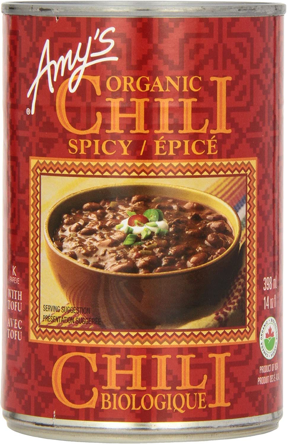 Amys Kitchen Organic Spicy Chili 398ml