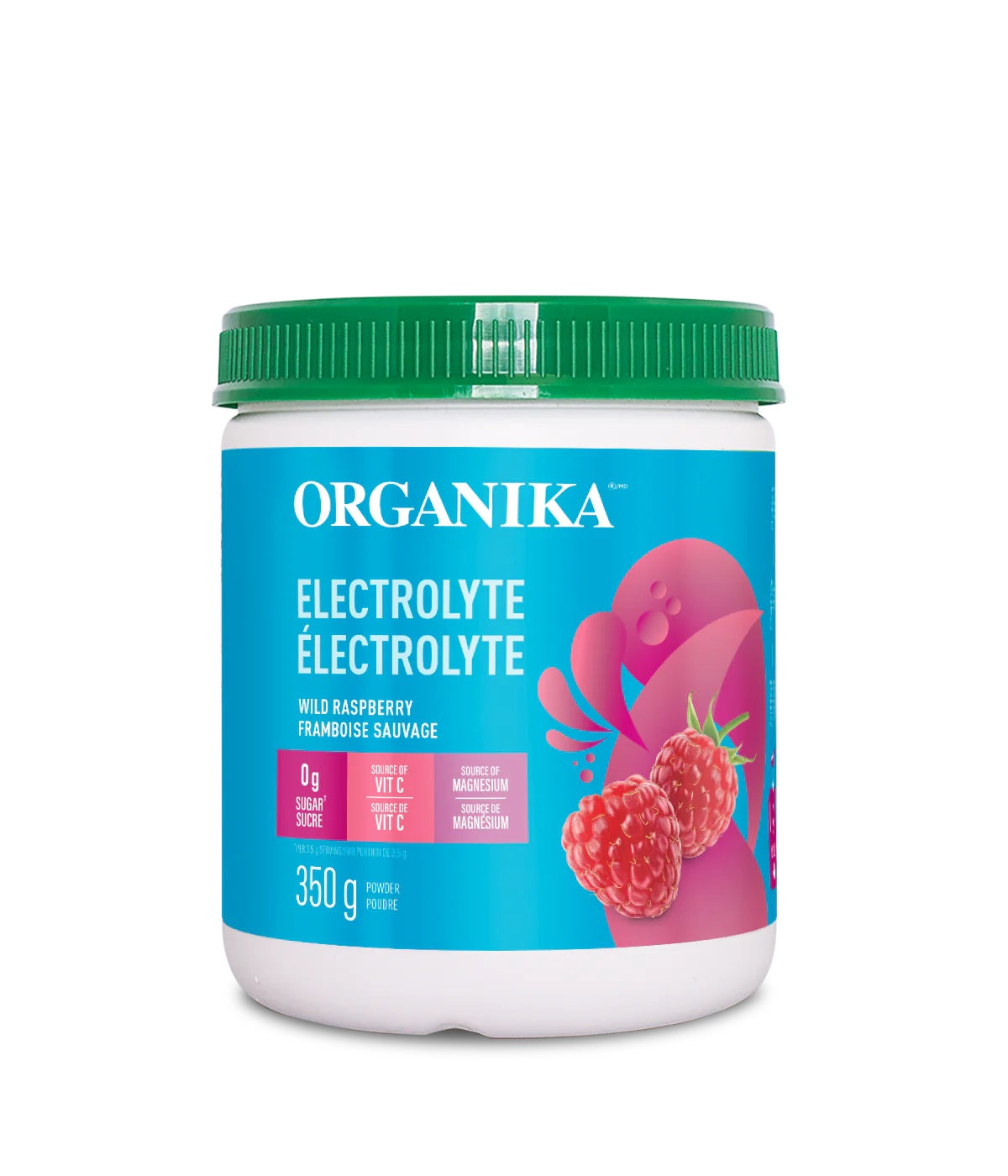 Organika Health Products Electrolytes Wild Raspberry 350g