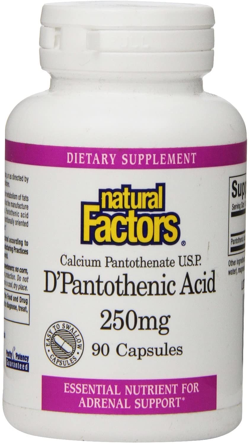 Natural Factors PANTOTHENIC ACID 250MG 90caps