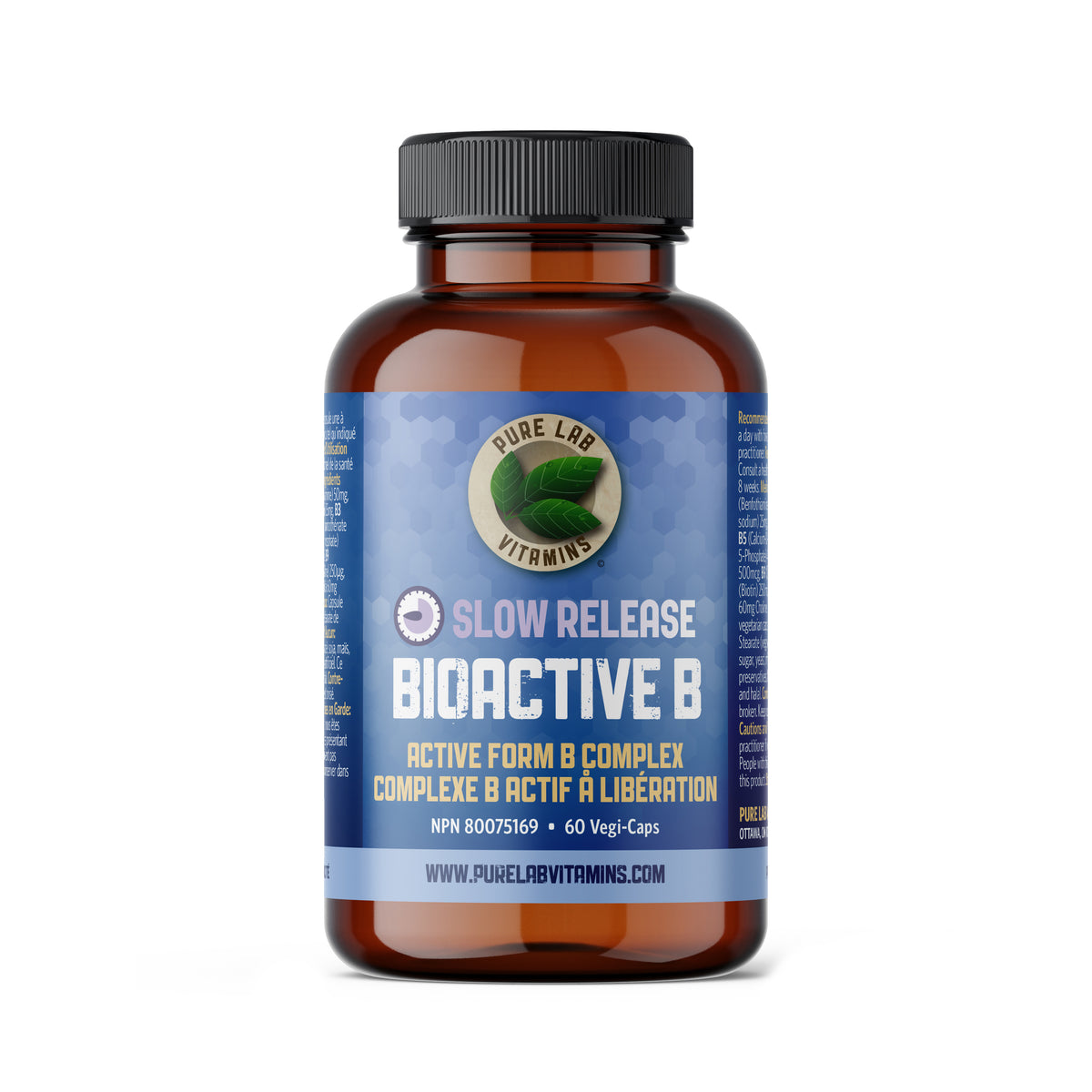 Pure Lab Vitamins Bioactive B&#39;s B-Vitamin Slow Release  60