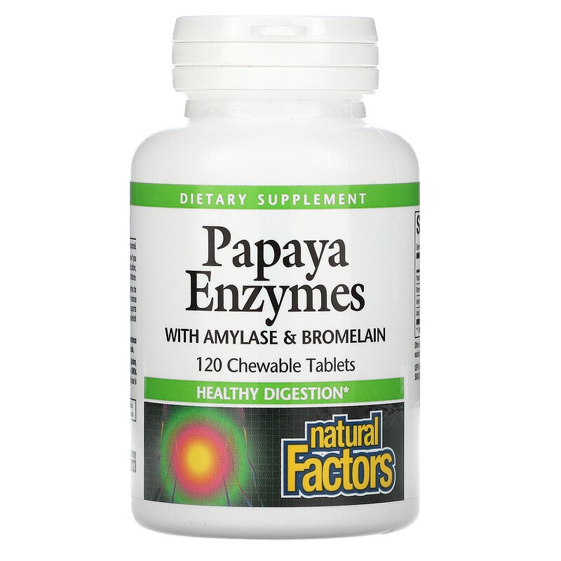 Natural Factors Papaya Enzyme Chewable 120tabs