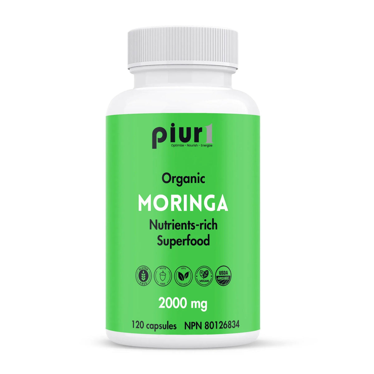 Nia Pure Nature PIUR1 Moringa Capsules Org. 120cap