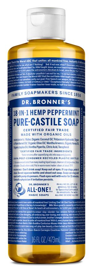 Dr Bronners Pure Castile Soap Liq. Org. Peppermint