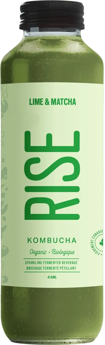 RISE Kombucha Lime Matcha 414ml
