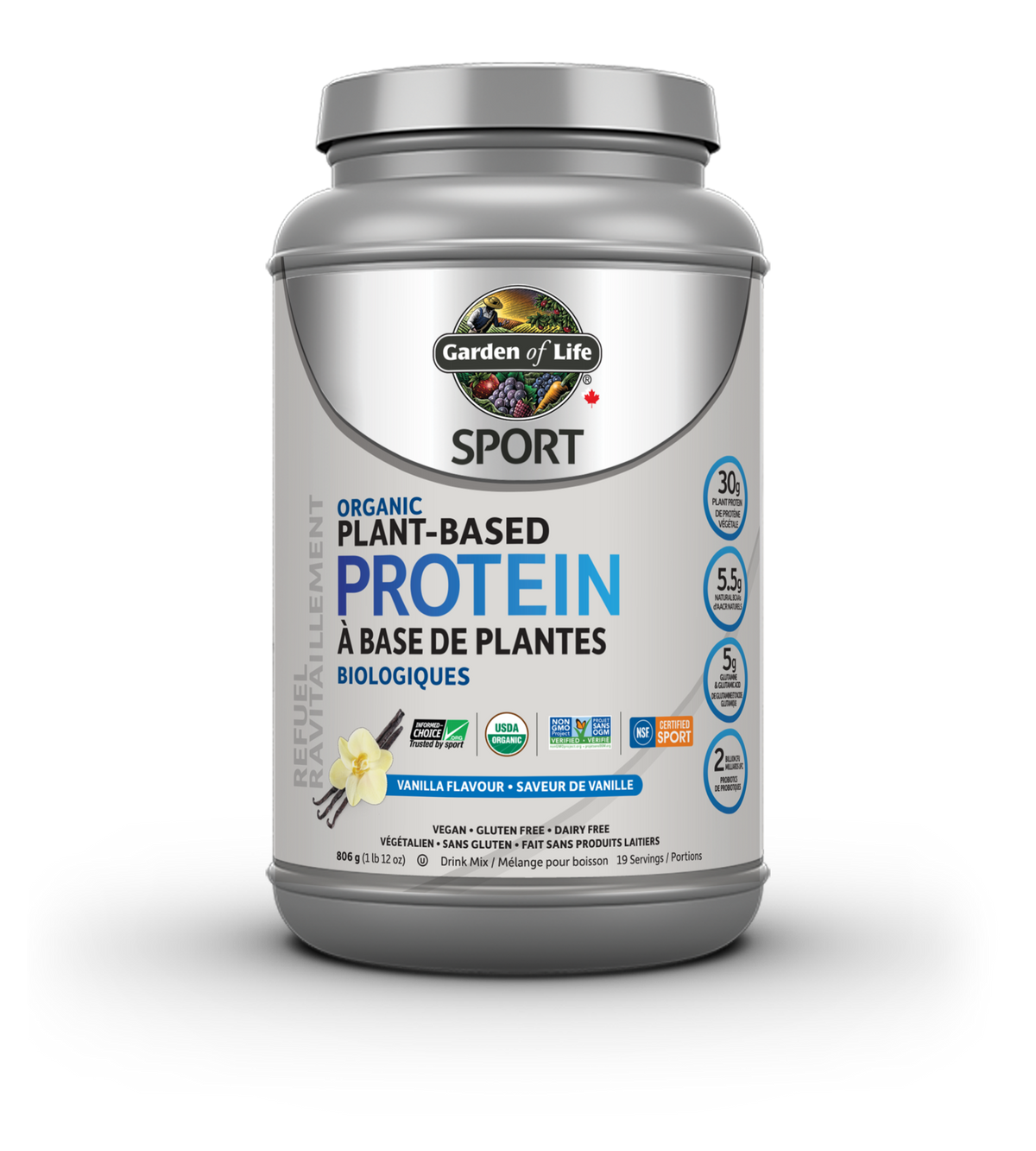 Garden of Life SPORT Org Plant Based Protein Vanilla 80