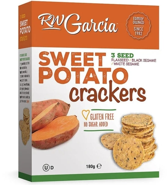 R W Garcia 3 Seed Crackers Sweet Potato 180g
