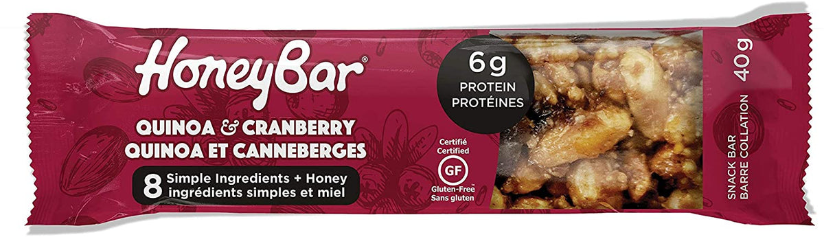 Honeybar Snackbar Quinoa &amp; Cranberry 40g