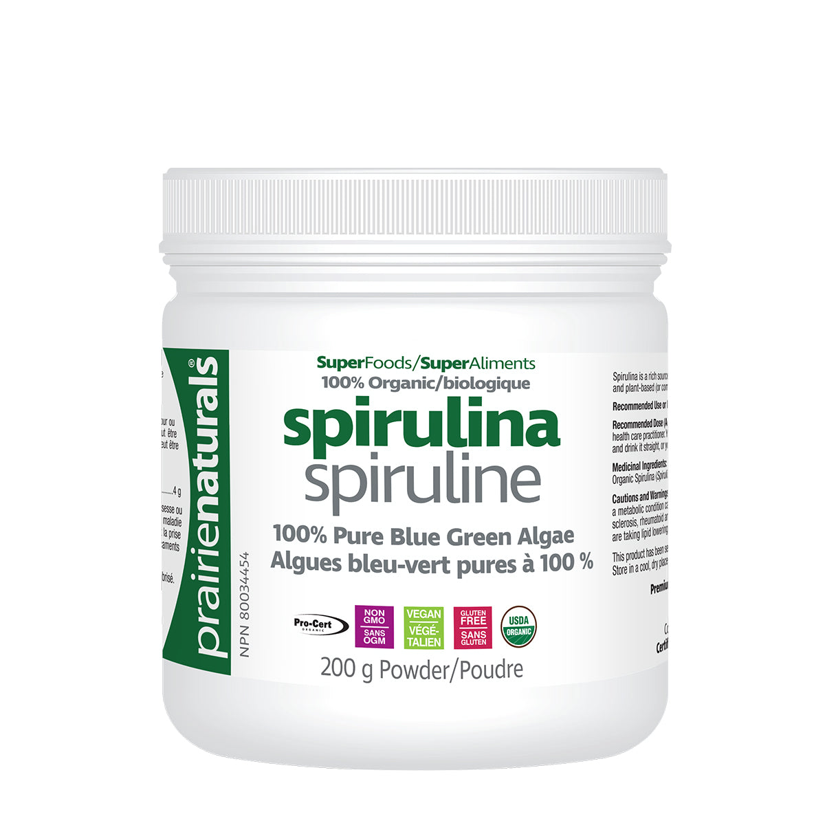 Prairie Naturals Spirulina Powder 200g