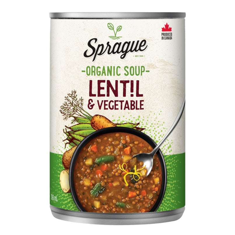 Sprague Org. Lentil Soup with Vegetables 398ml