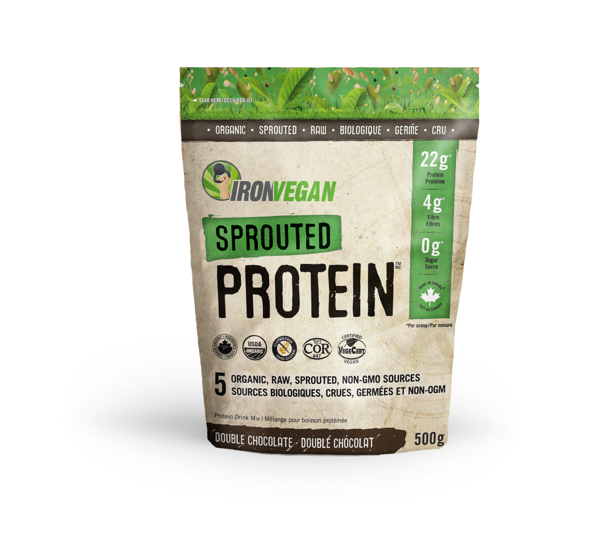 Iron Vegan Sprouted Protein Chocolate 500g