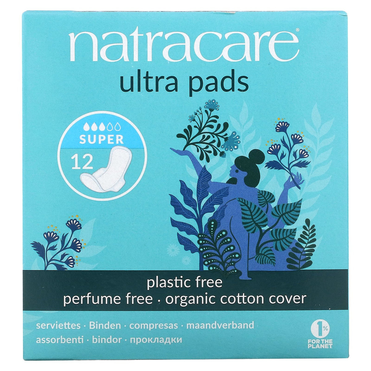 Natracare Ultra Super Pads w/Wings Organic Cotton