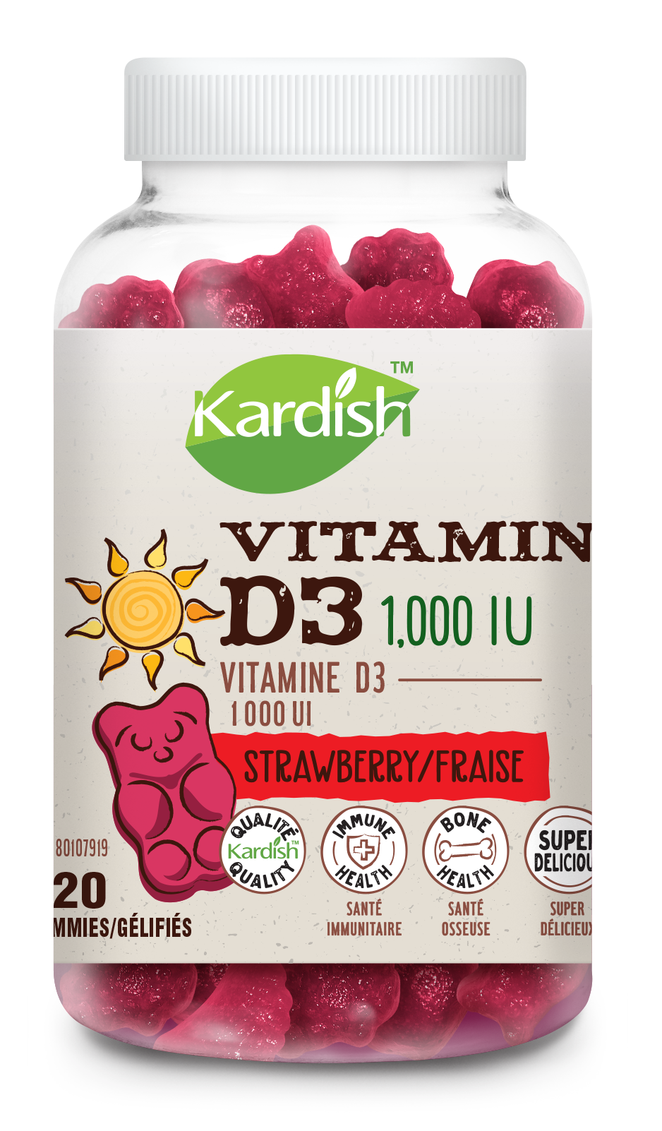 Kardish Vitamin D3 Gummies 120gummies