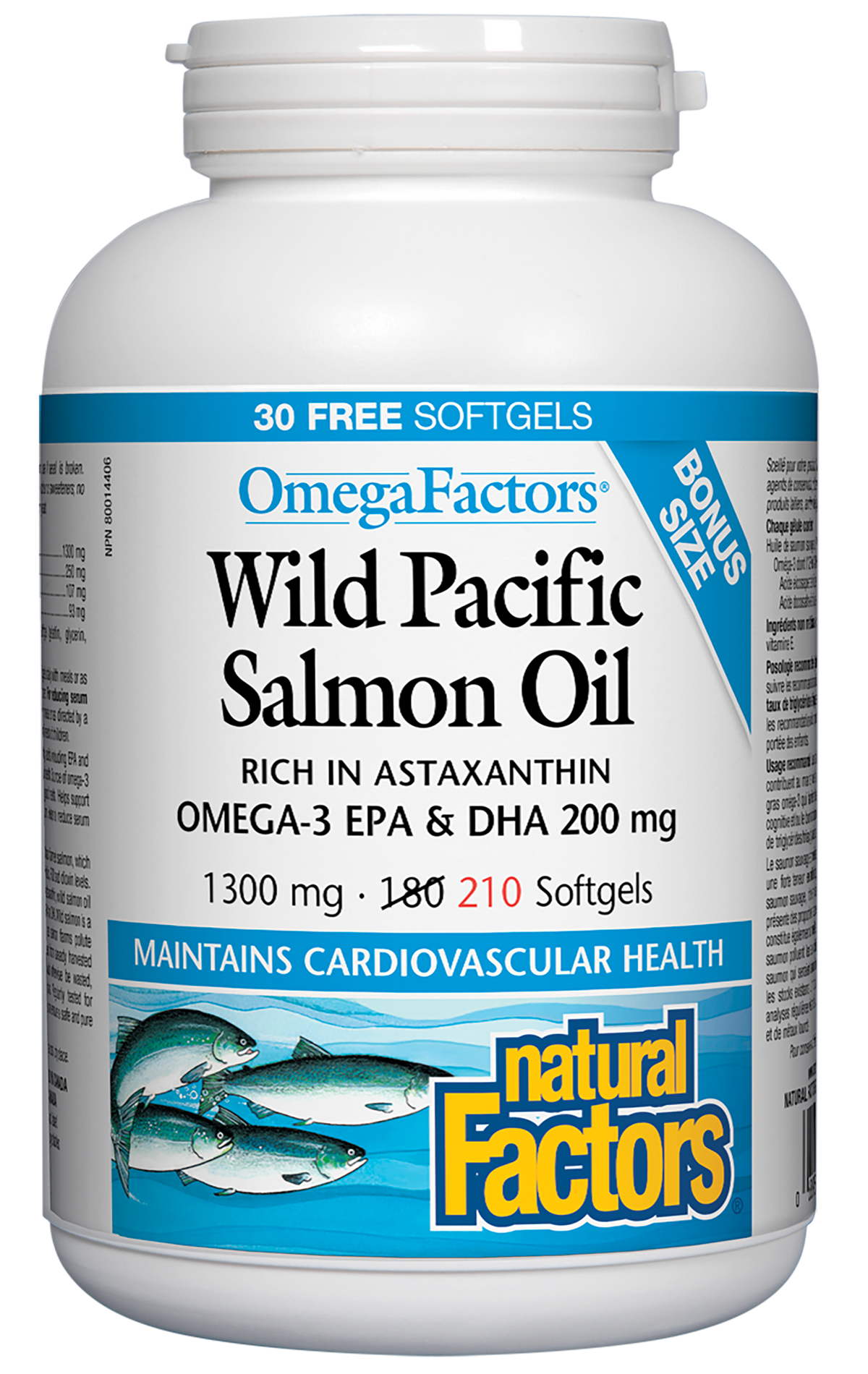 Natural Factors Wild Pacific Salmon Oil 210sg