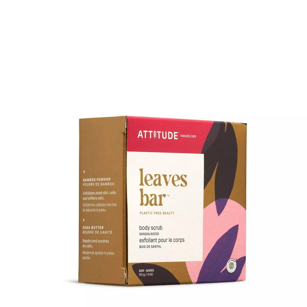 Attitude Body Scrub Bar - Sandalwood 113g