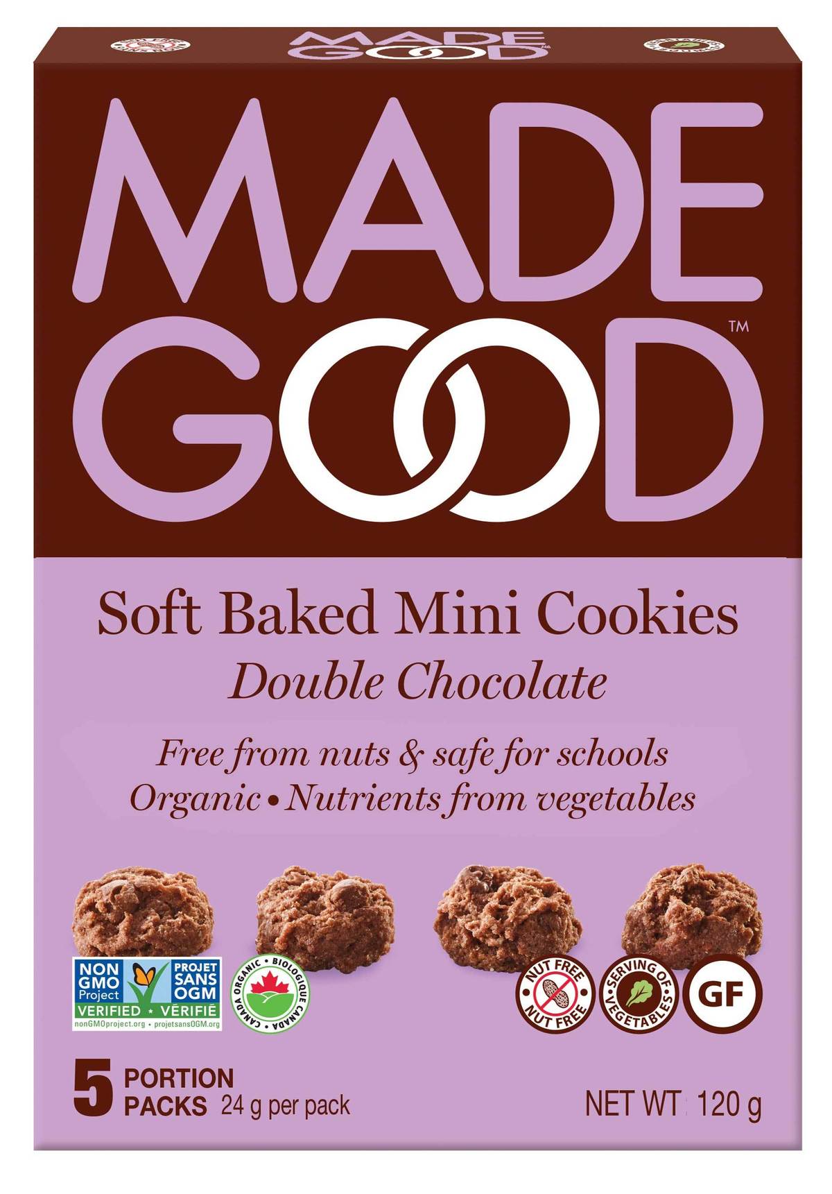 Made Good Mini Cookies Double Chocolate  5x24g