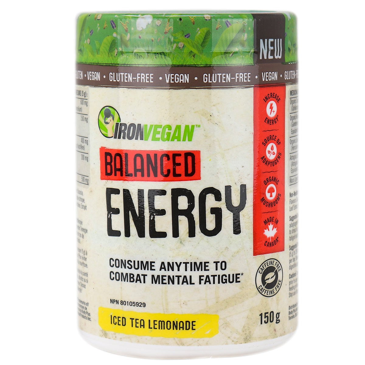 Iron Vegan Balanced Energy - Iced Tea Lemon 150g