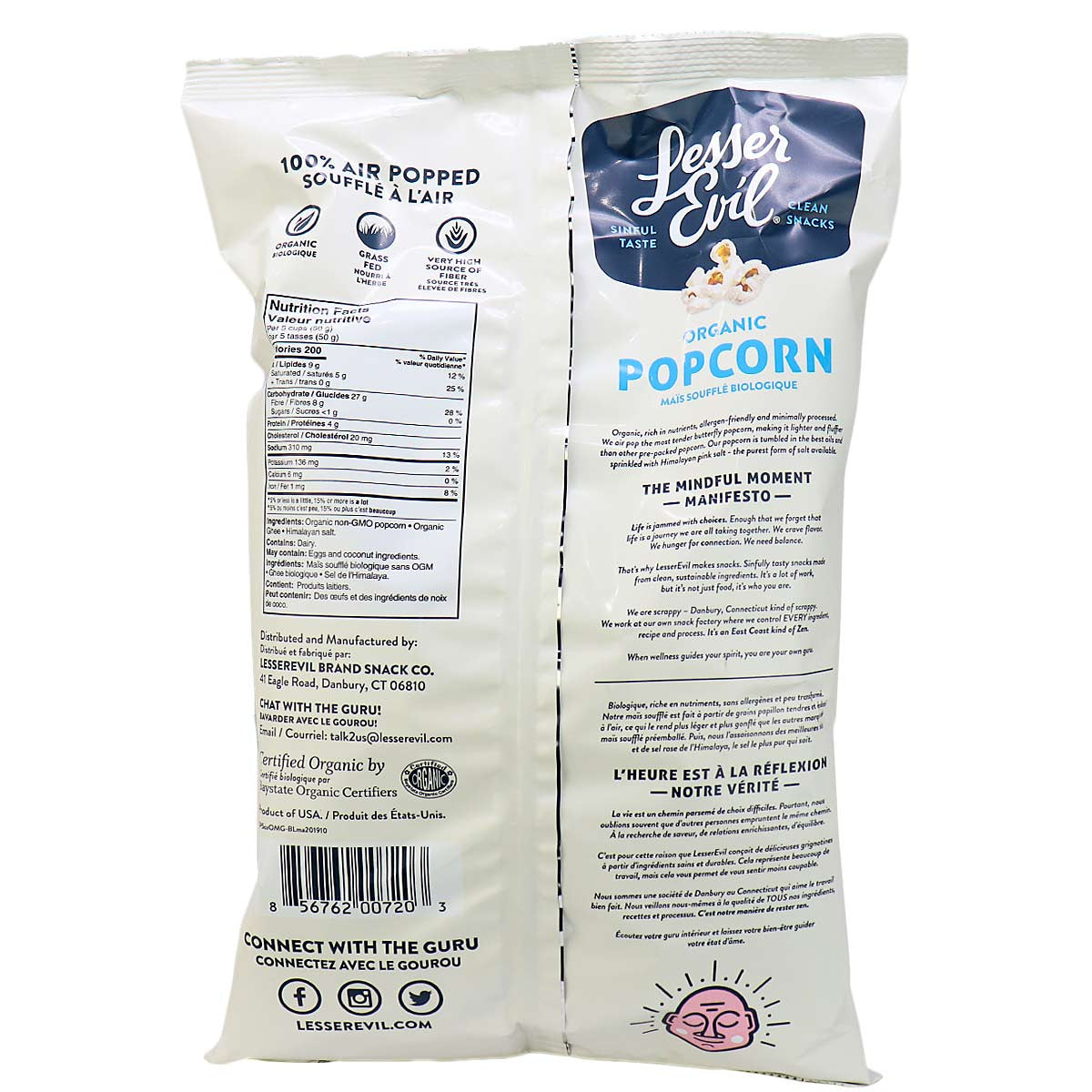 Lesser Evil Oh My Ghee Popcorn 142g