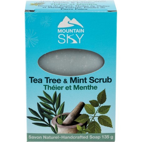 Mountain Sky Soaps Tea Tree &amp; Mint Scrub Bar Soap