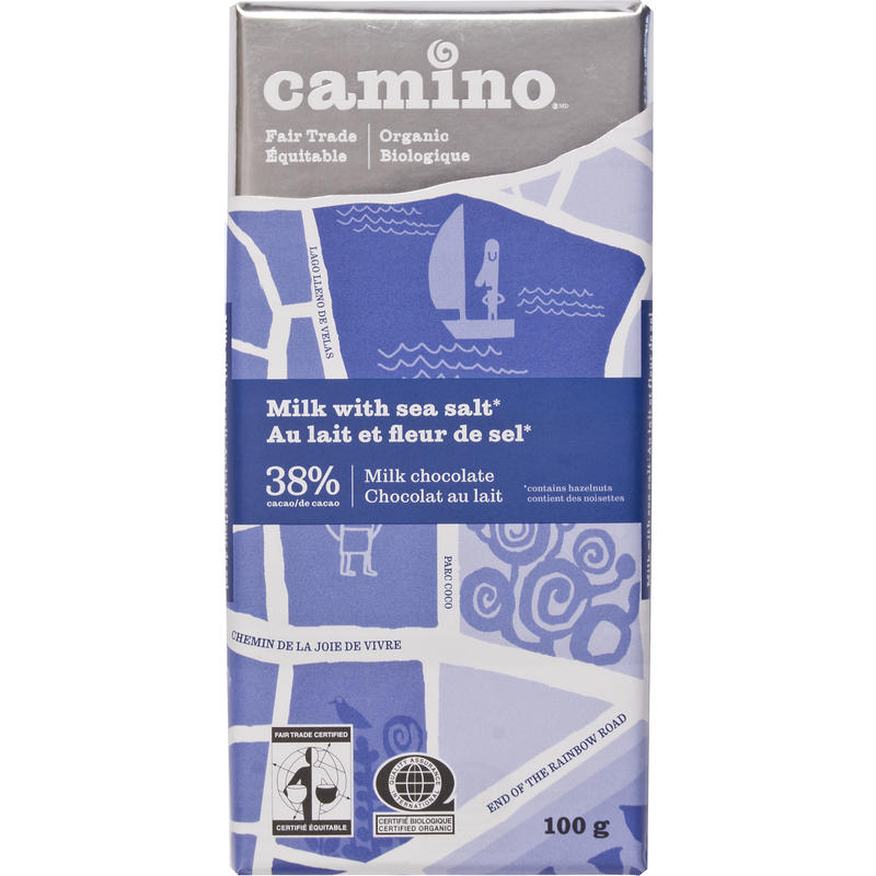 Camino Org Sea Salt Milk Chocolate Bar [38%] 10