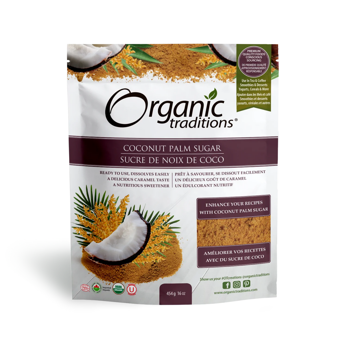 Organic Traditions Coconut Palm Sugar 454g