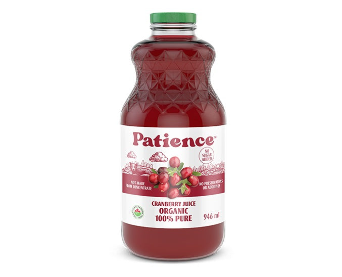 Patience Fruit &amp; Co Organic Pure Cranberry Juice 946ml