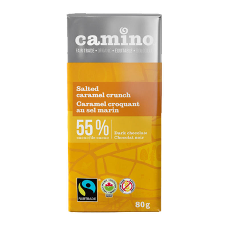 Camino Dark Chocolate Bar (Salted Caramel 55%)