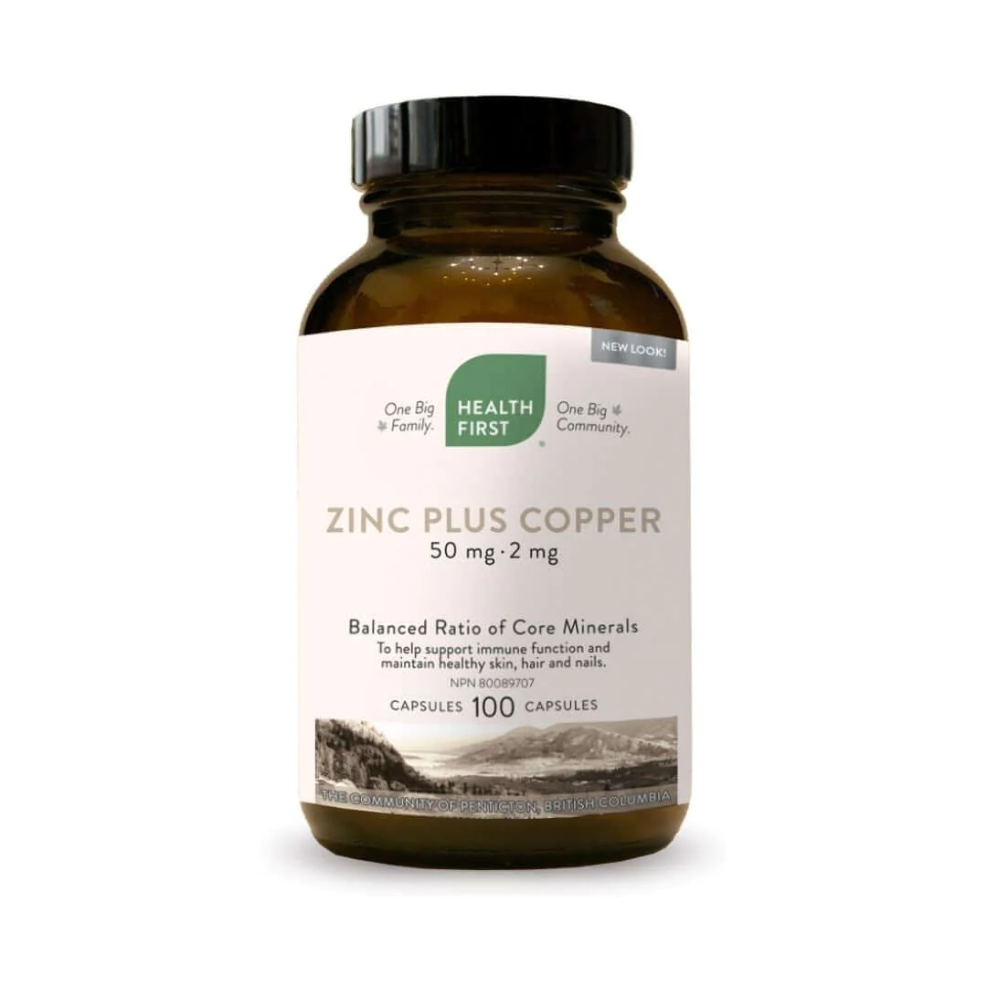 Health First  Zinc Plus Copper 50mg - 2mg 100caps